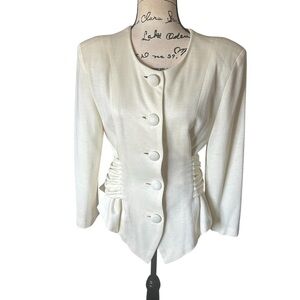 Astor Germany July One Button Down Blazer Back Buckle Sz Medium